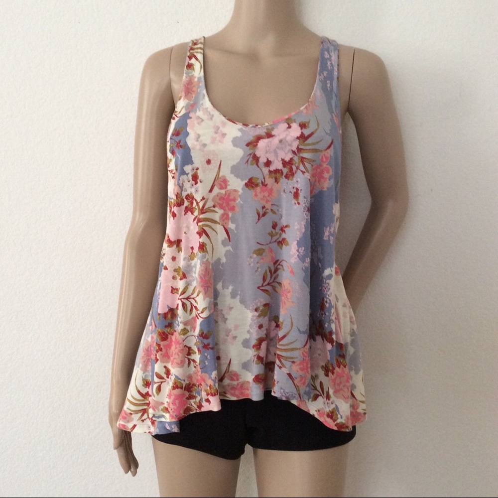 UO Kimchi Blue Tulip Back Floral Flowy Tank M - Picture 2 of 8
